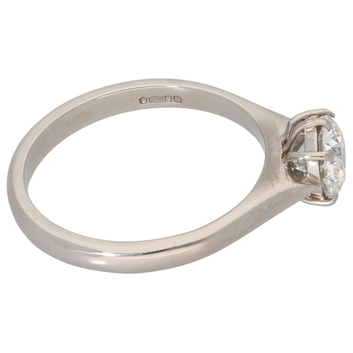 Platinum 1.06ct Diamond Solitaire Ring Size P