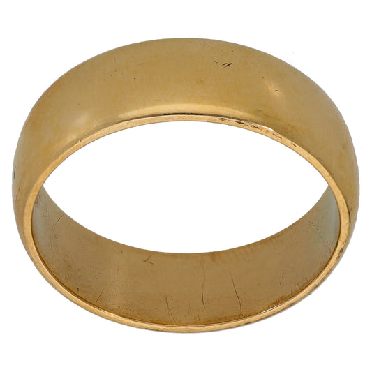 9ct Gold Plain Wedding Ring Size T
