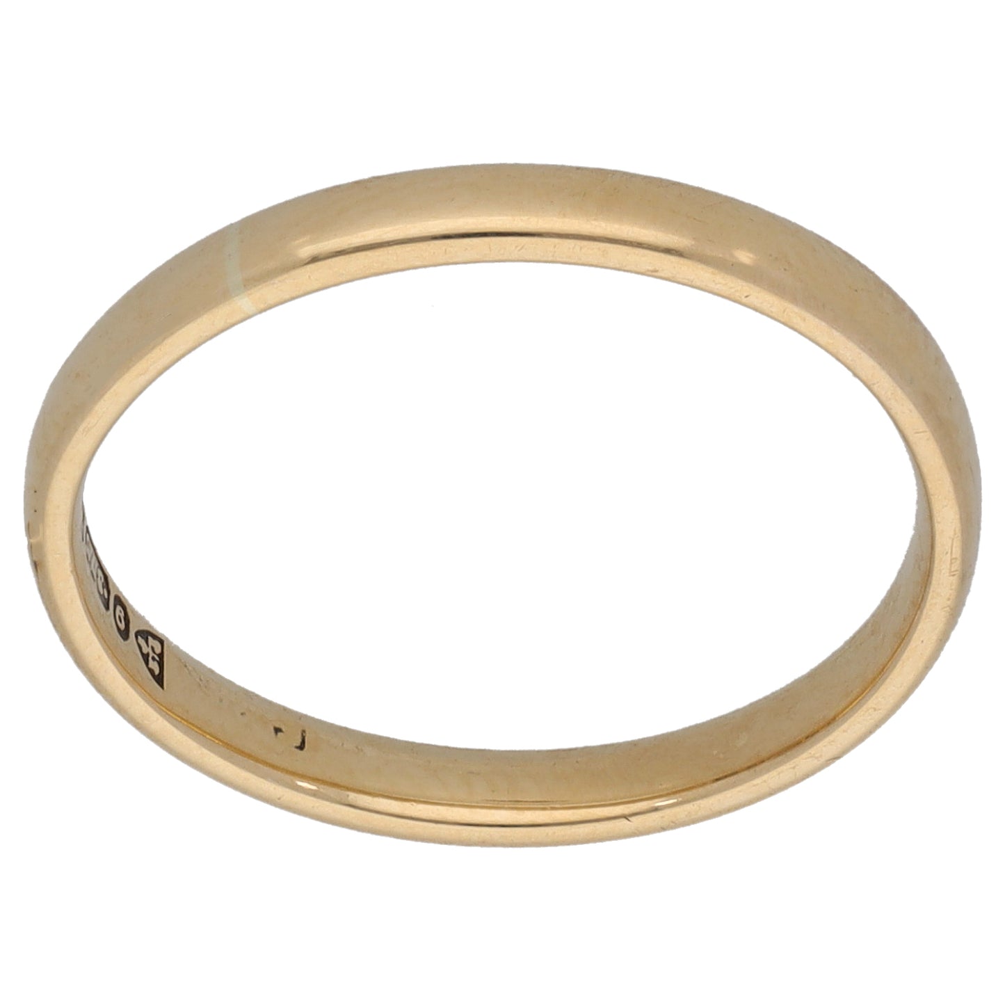 9ct Gold Plain Wedding Ring Size L