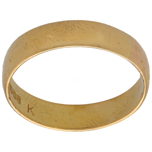 22ct Gold Plain Wedding Ring Size N