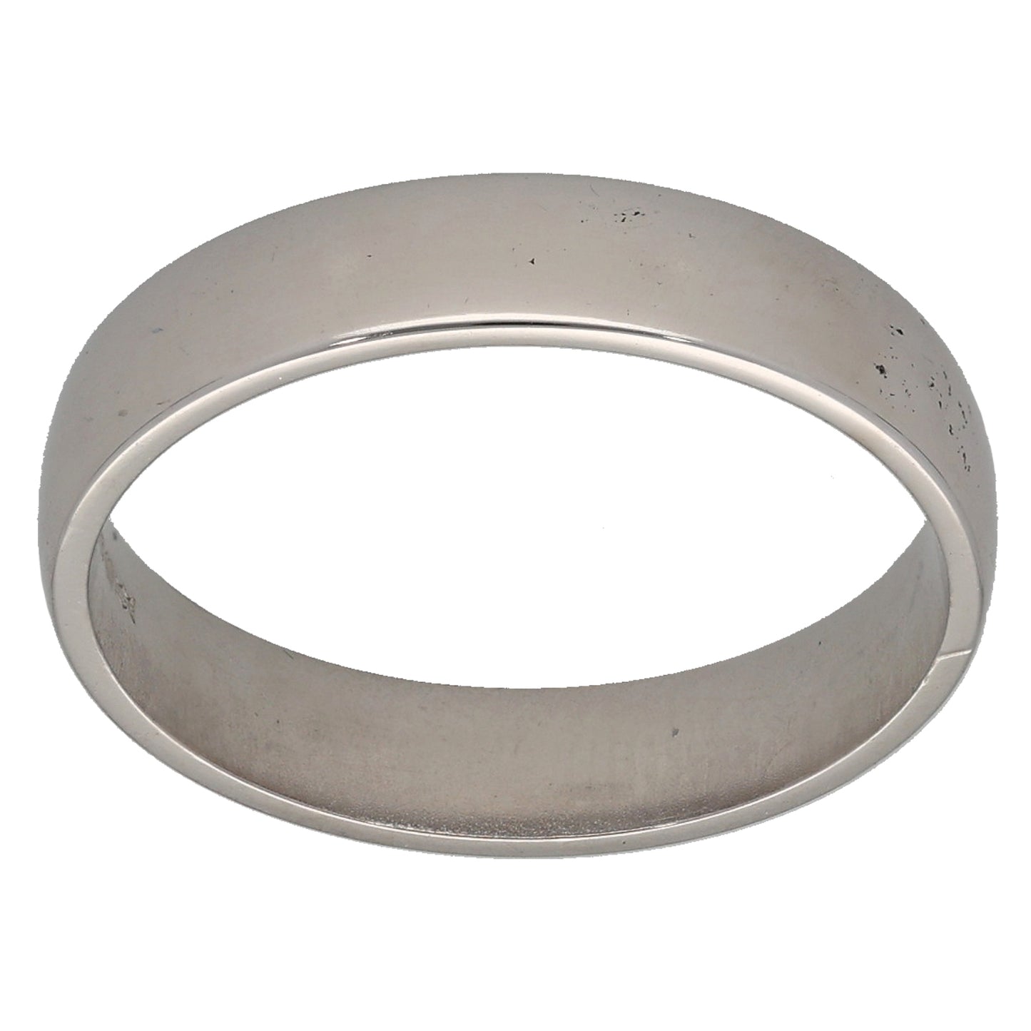 18ct White Gold Plain Wedding Ring Size N