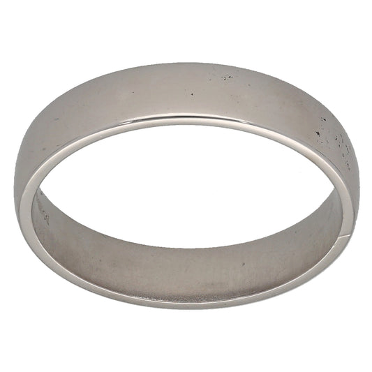 18ct White Gold Plain Wedding Ring Size N
