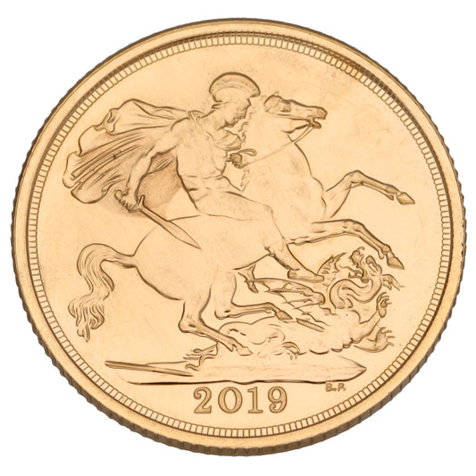 22ct Gold Queen Elizabeth II Full Sovereign Coin 2019