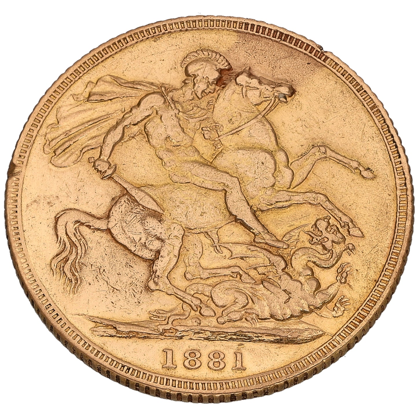 22ct Gold Queen Victoria Full Sovereign Coin 1881