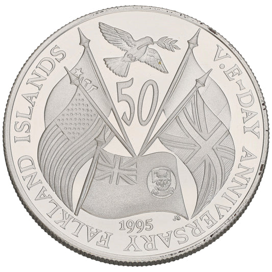 Sterling Silver VE Day 50th Anniversary Coin 1995