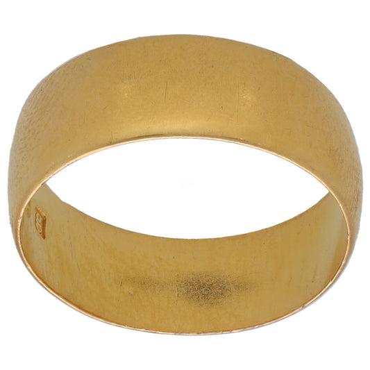 22ct Gold Plain Wedding Ring Size L