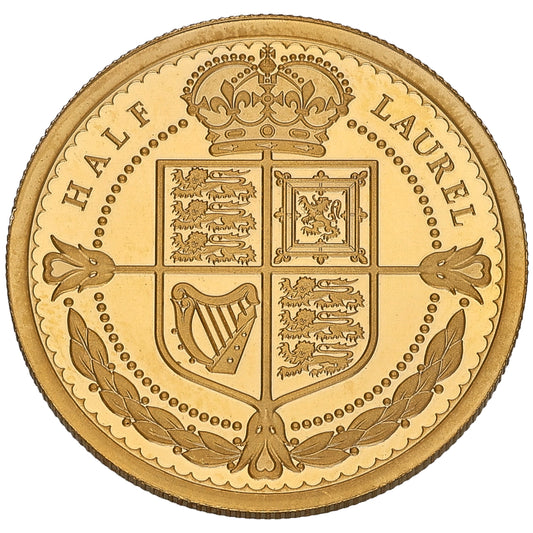 22ct Gold Queen Elizabeth Half Laurel Coin 2022