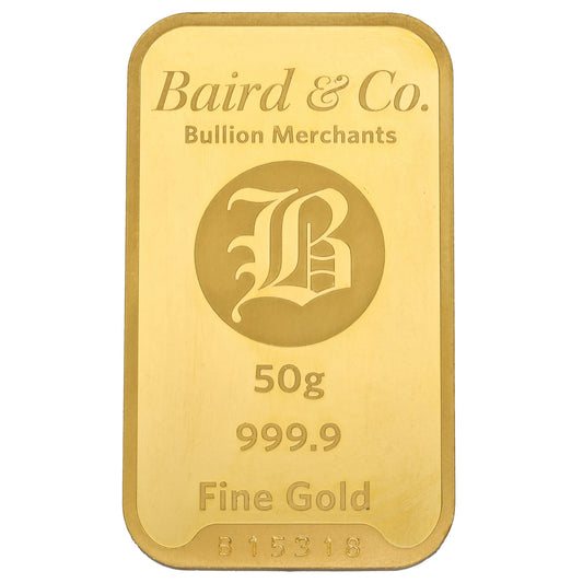 24ct 50g Gold Bar