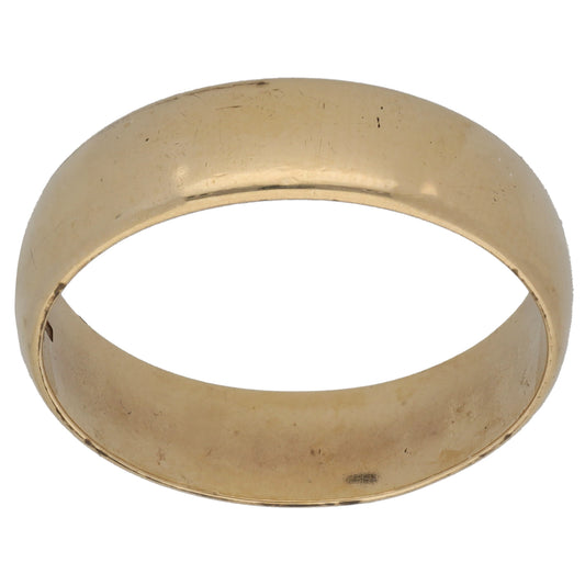 9ct Gold Plain Wedding Ring Size T