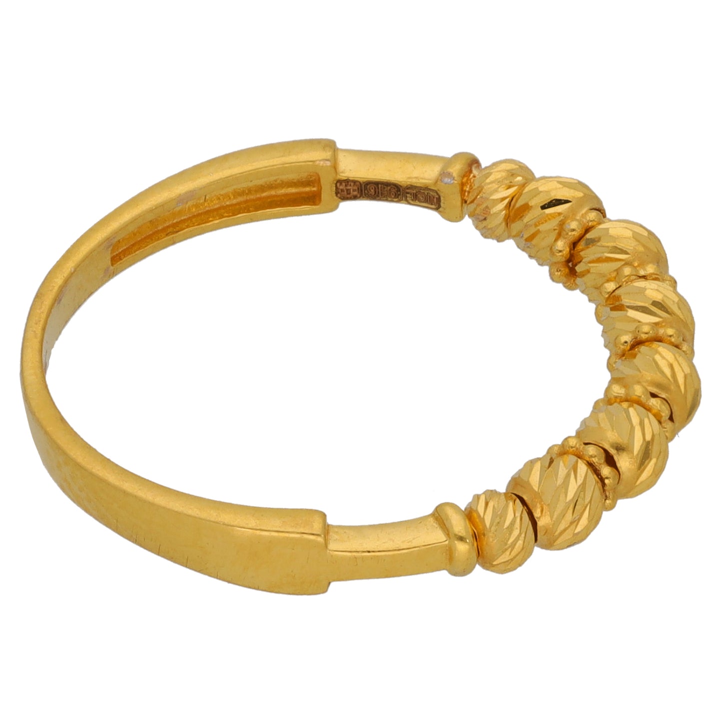 New 22ct Gold Beaded Row Ring Size O