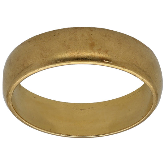 22ct Gold Plain Wedding Ring Size M