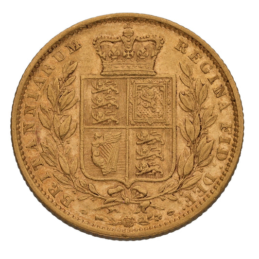 22ct Gold Queen Victoria Full Sovereign Coin 1863
