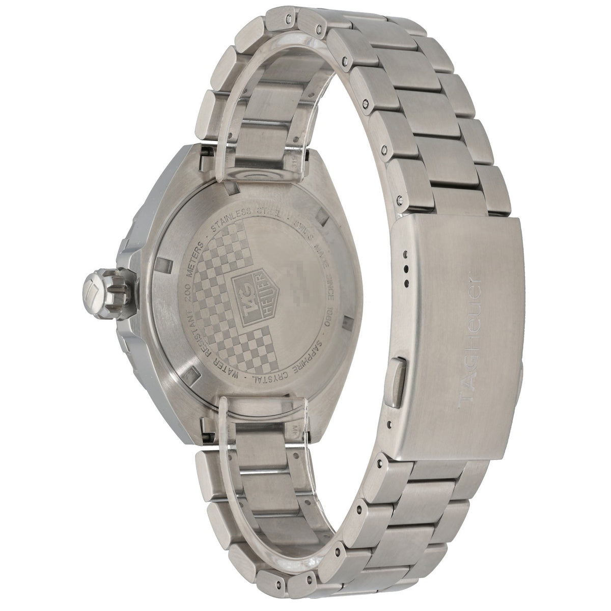 Tag Heuer Formula 1 WAZ1112, with stainless steel case and bracelet, rear angle image