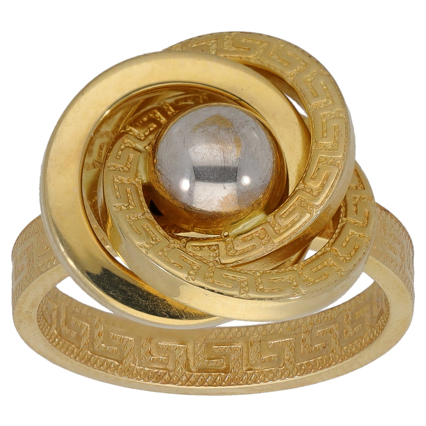 14ct Bi-Colour Gold Dress/Cocktail Ring Size N