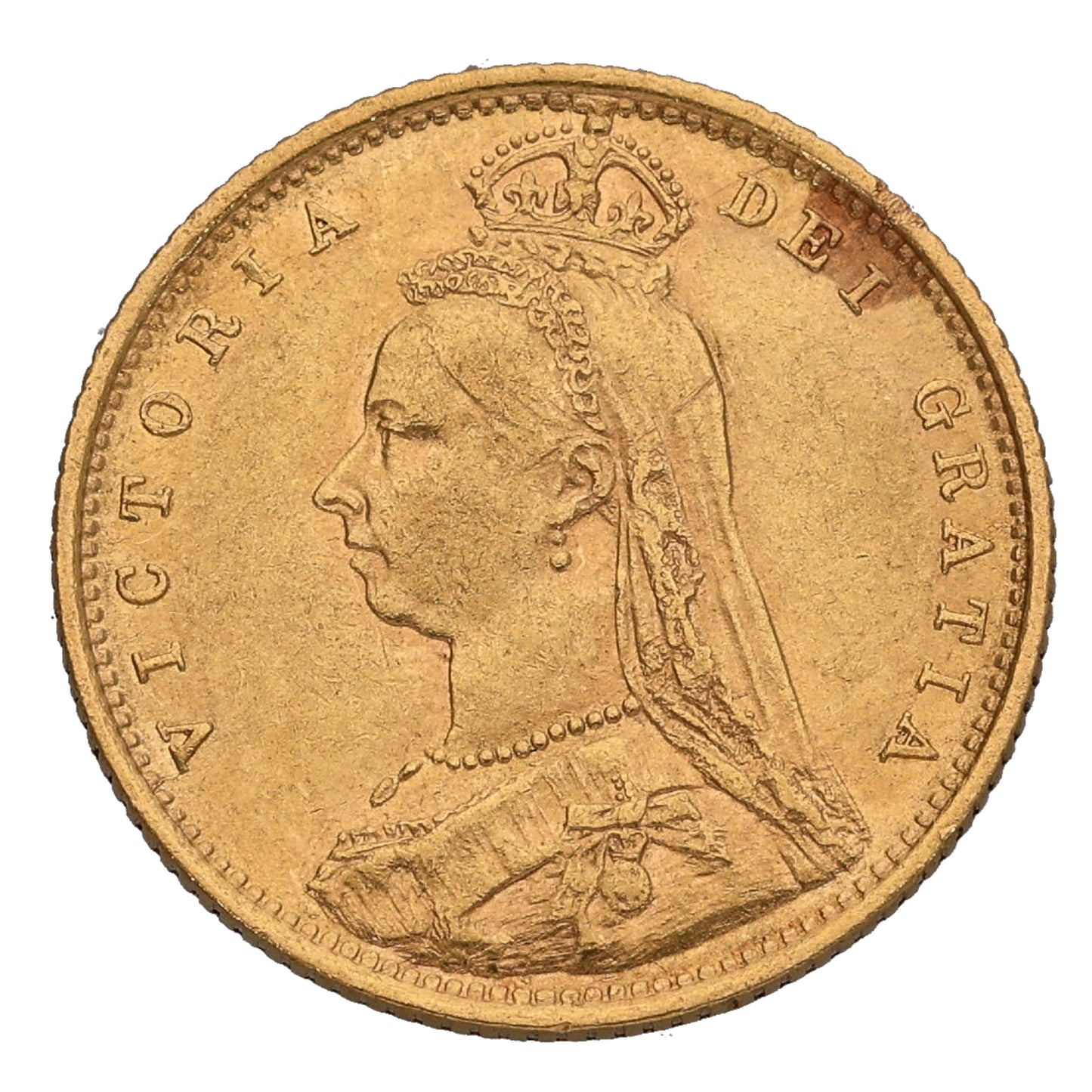 22ct Gold Queen Victoria Half Sovereign Coin 1892