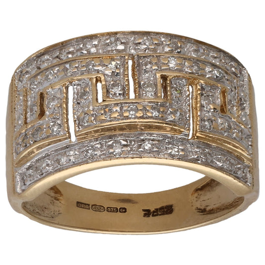 9ct Gold 0.25ct Diamond Alternative Ring Size N
