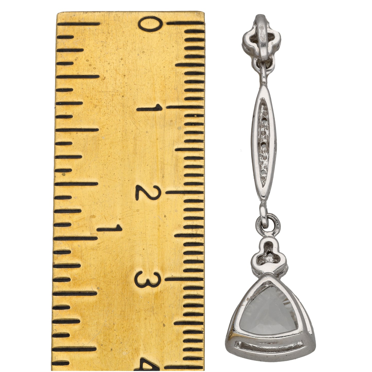 9ct White Gold Cubic Zirconia Dress/Cocktail Pendant