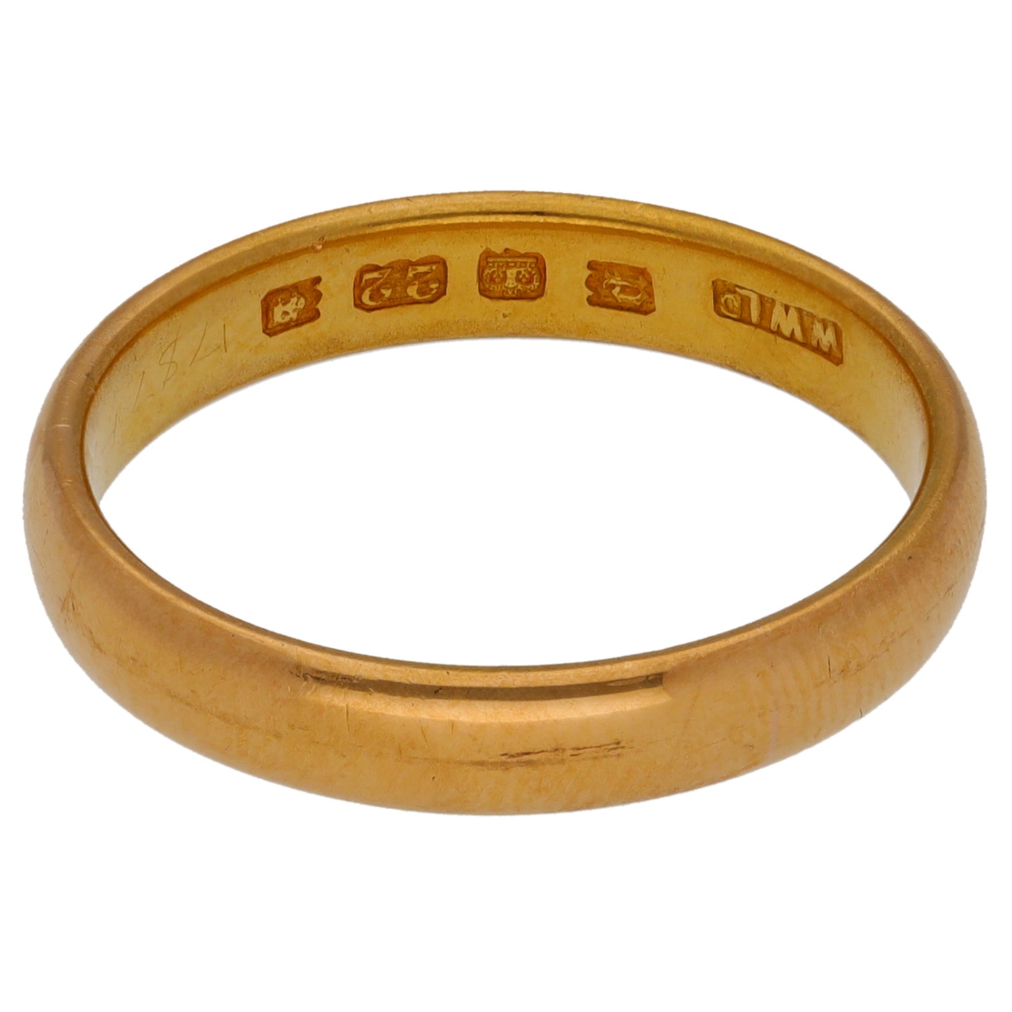 22ct Gold Plain Wedding Ring Size P