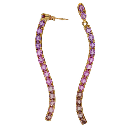 9ct Gold Sapphire Drop Earrings