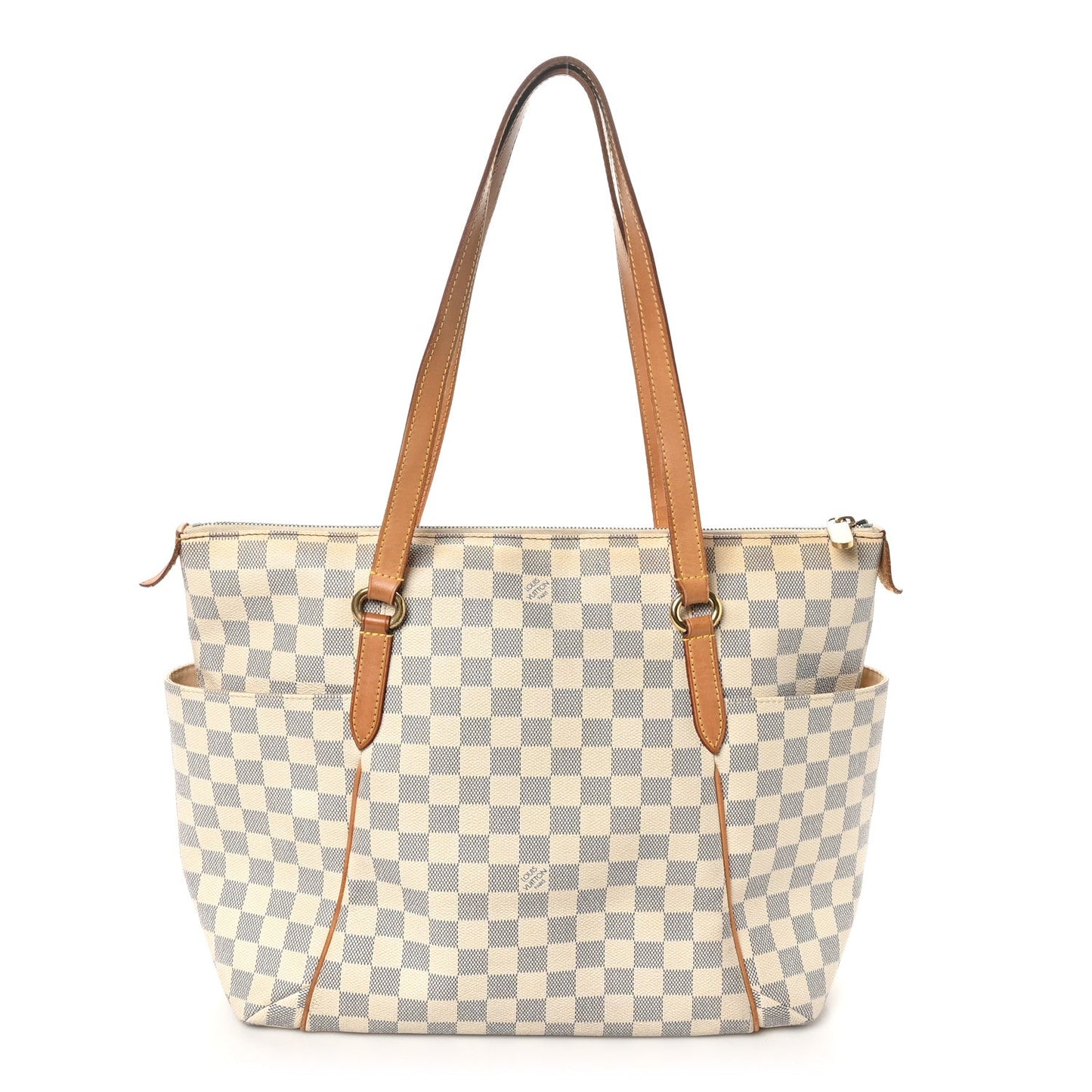 Louis Vuitton Totally MM Damier Azur Coated Canvas Bag - White