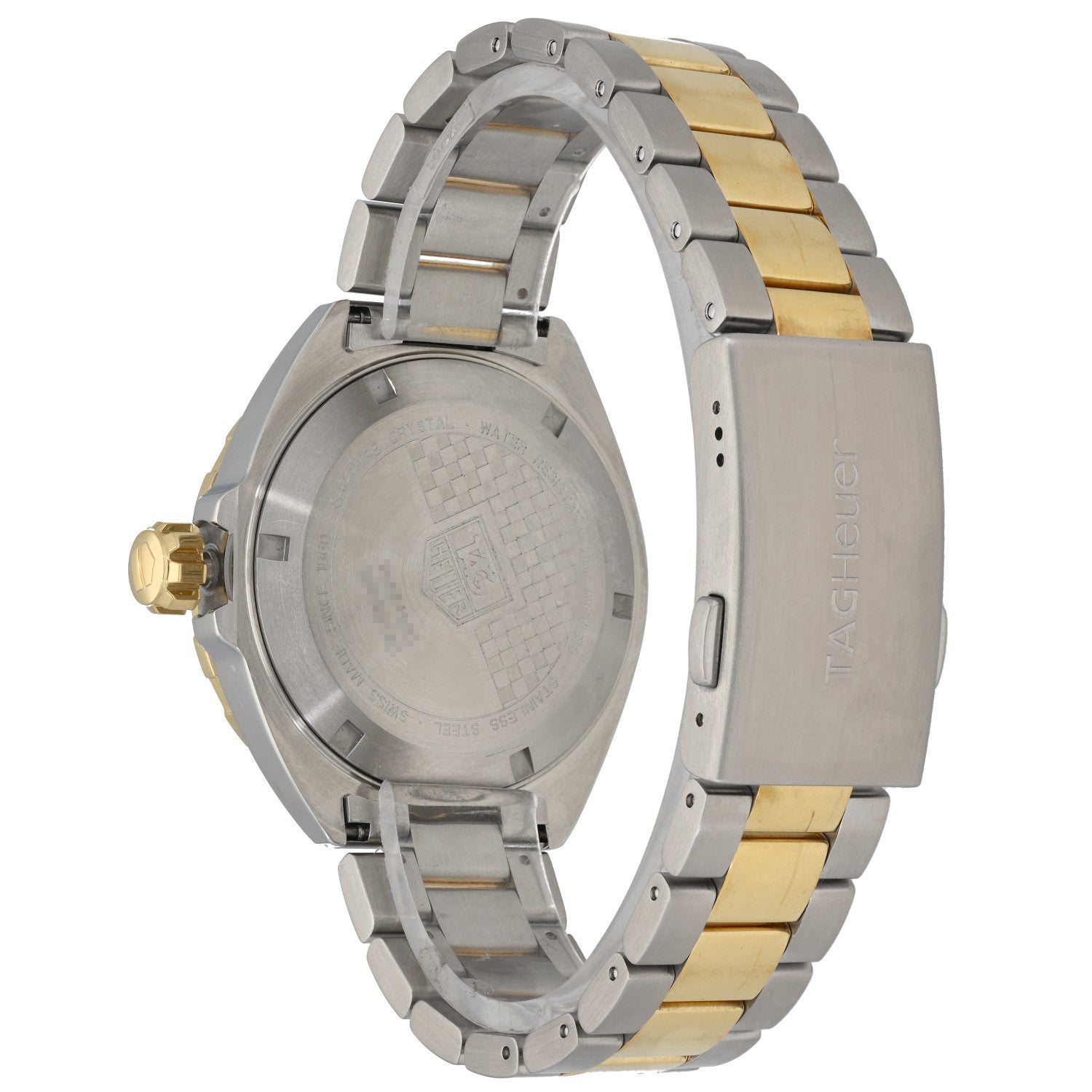 Tag Heuer Formula 1 WAZ1120, Blue Dial, Stainless Steel And Gold, Rear Angle Image