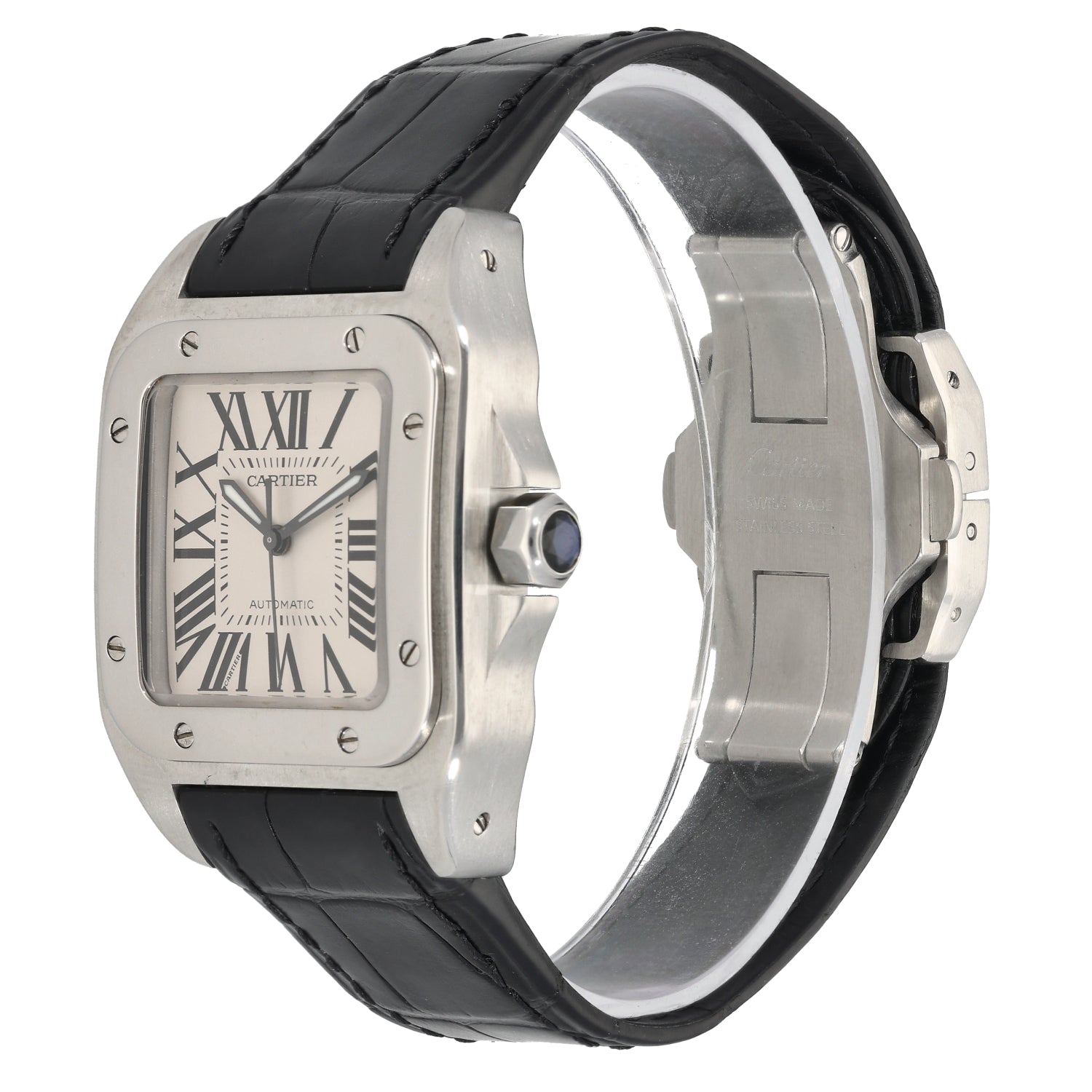 Cartier Santos 100 W20106X8 33mm Stainless Steel Watch H T