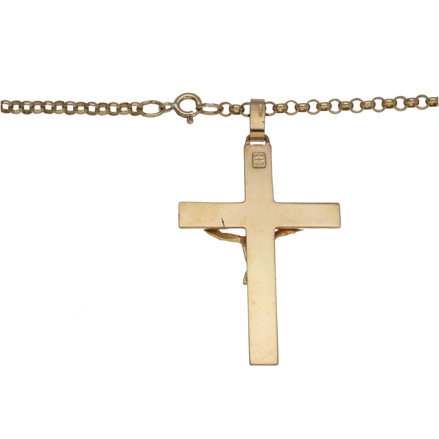 9ct Gold Crucifix Pendant With Chain