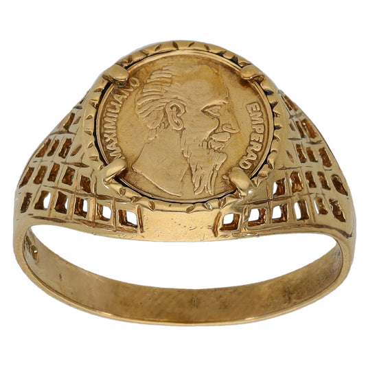 9ct Gold Emblem Ring Size Q