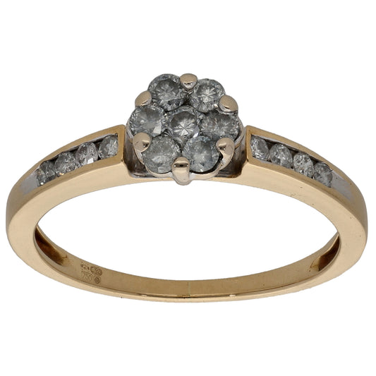 18ct Gold 0.53ct Diamond Dress/Cocktail Ring Size P