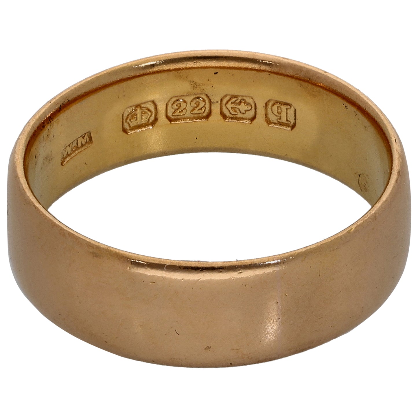 22ct Gold Plain Wedding Ring Size R