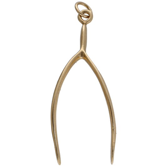 9ct Gold Wishbone Pendant