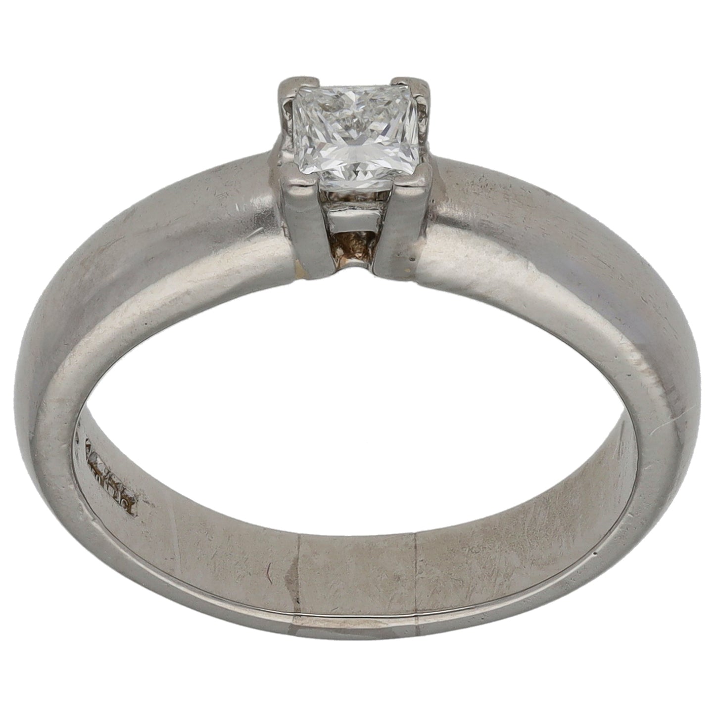 Platinum 0.25ct Diamond Solitaire Ring Size K