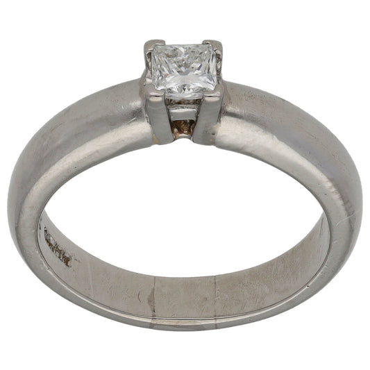 Platinum 0.25ct Diamond Solitaire Ring Size K