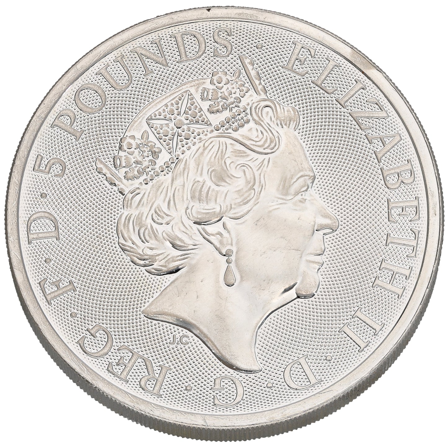 Fine Silver Falcon Of The Plantagenets 2 OZ Coin 2019