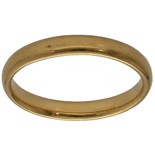 22ct Gold Plain Wedding Ring Size M