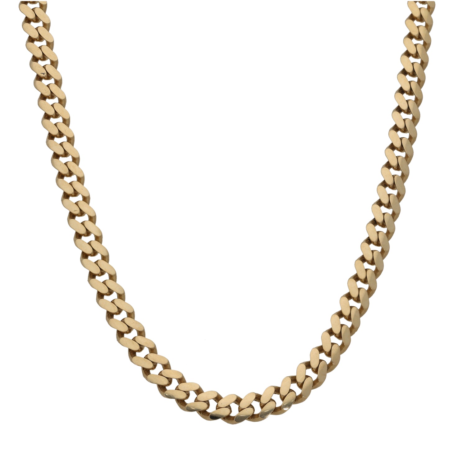 14ct Gold Cubic Zirconia Curb Chain 17"