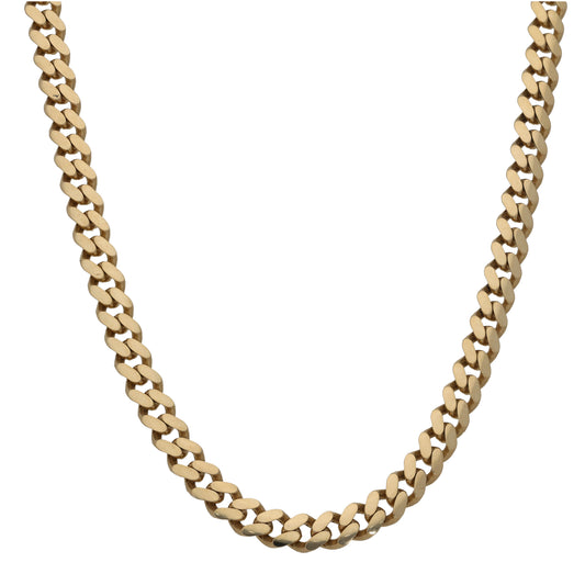 14ct Gold Cubic Zirconia Curb Chain 17"