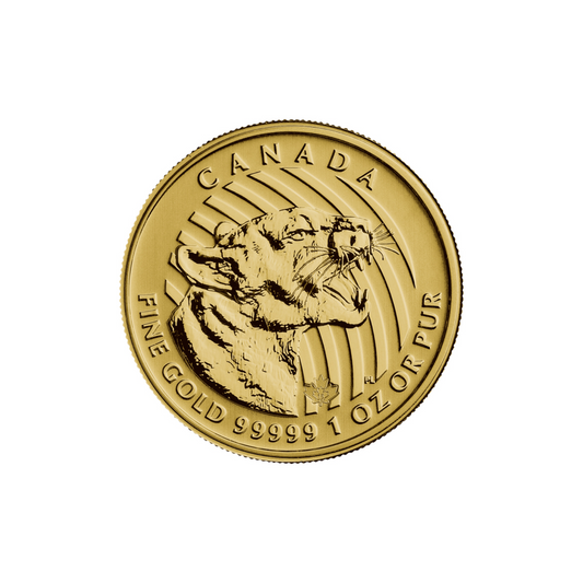 24ct Gold Queen Elizabeth II 1oz Canadian Growling Cougar Coin 2015