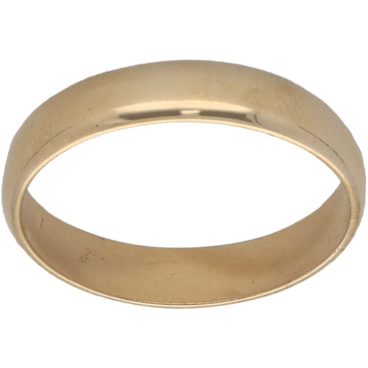 9ct Gold Plain Wedding Ring Size L