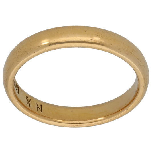 18ct Gold Plain Wedding Ring Size N