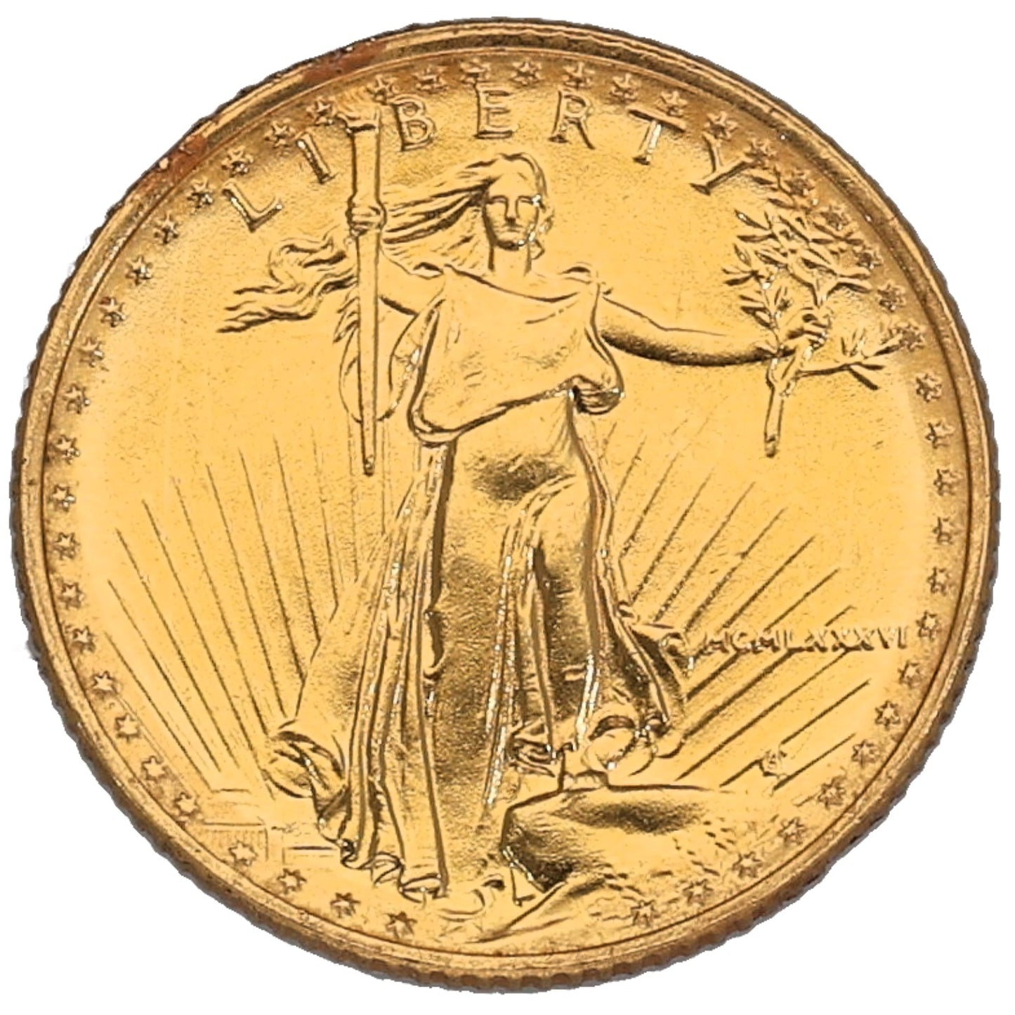 22ct Gold USA Eagle 1/10 OZ Coin 1986
