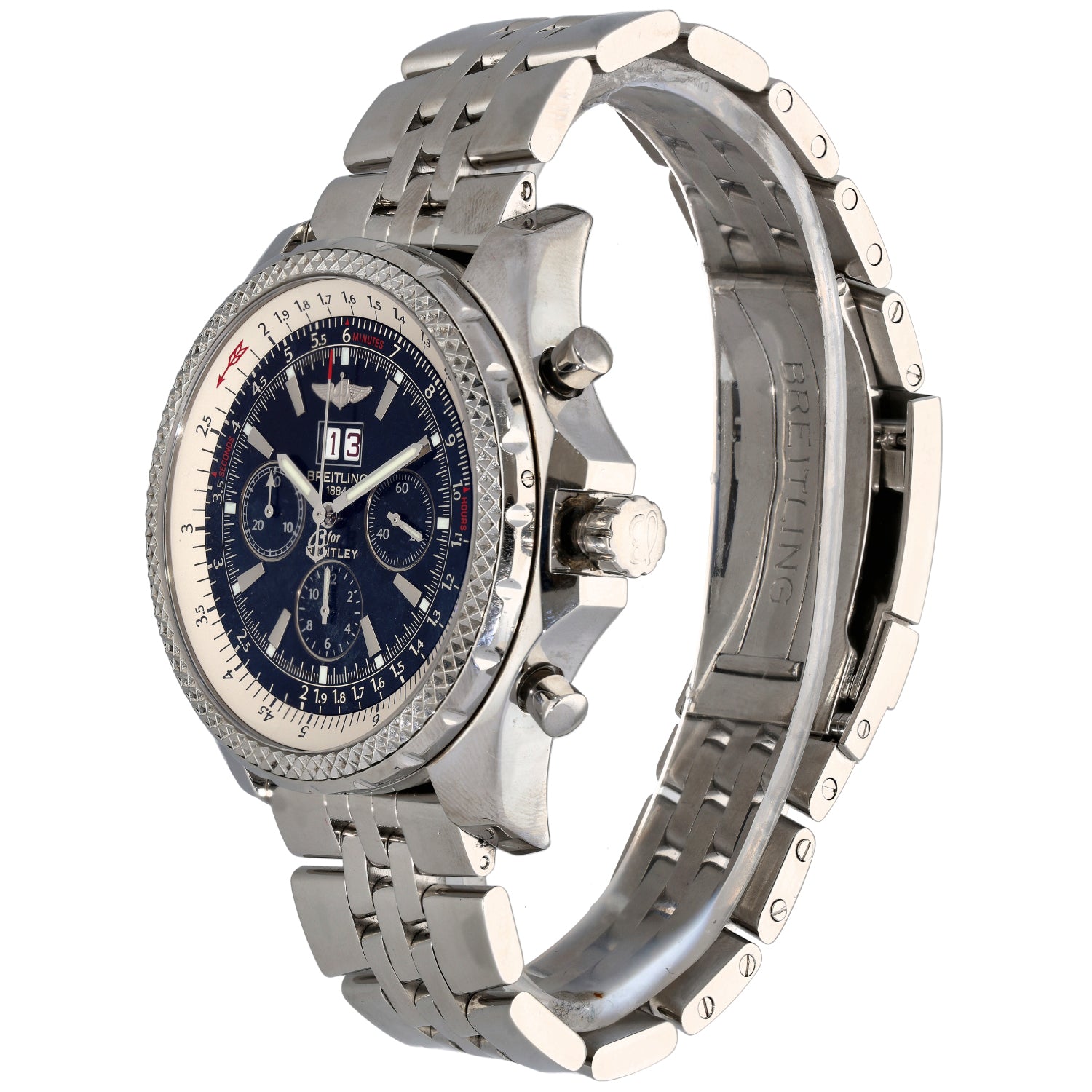 Breitling Bentley A44362 48mm Stainless Steel Watch H&T