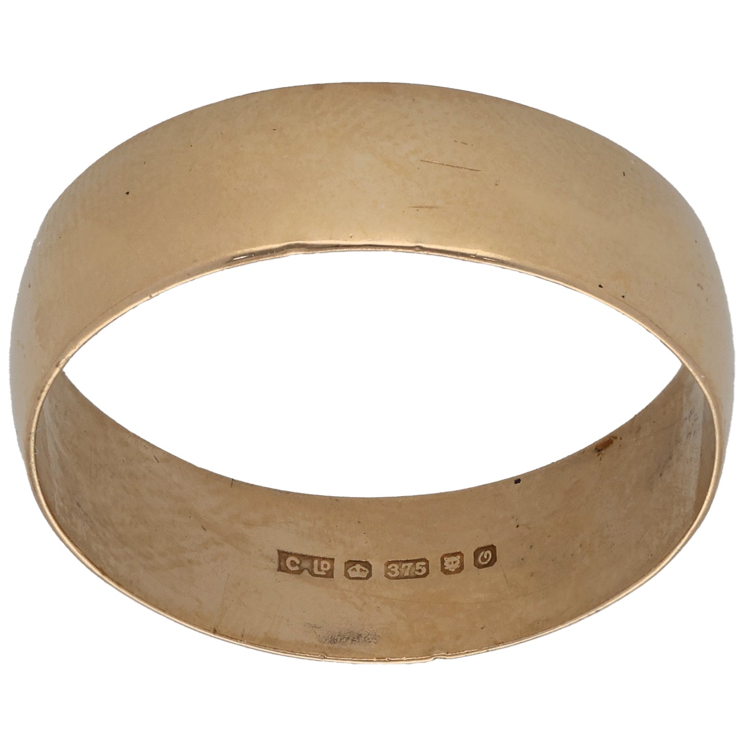 9ct Gold Plain Wedding Ring Size X