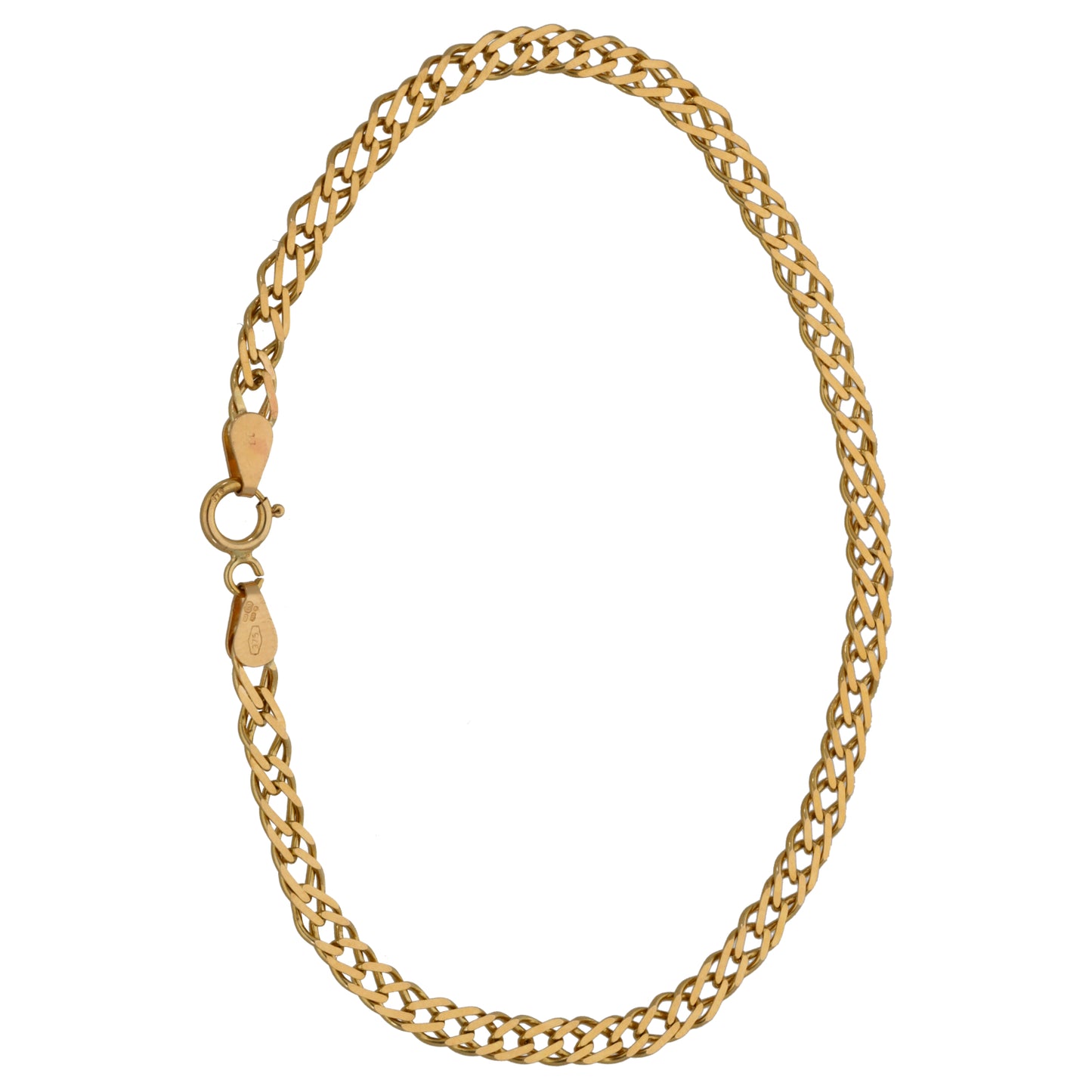 9ct Gold Double Curb Bracelet