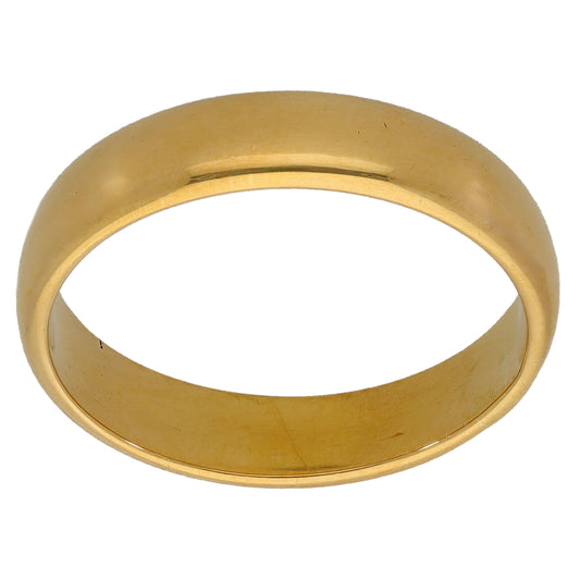 18ct Gold Plain Wedding Ring Size P