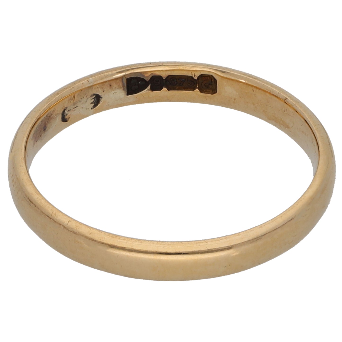 9ct Gold Plain Wedding Ring Size M