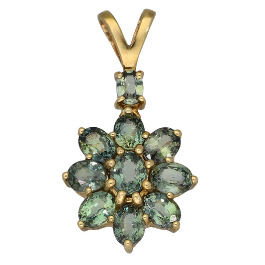 9ct Gold Sapphire Dress/Cocktail Pendant