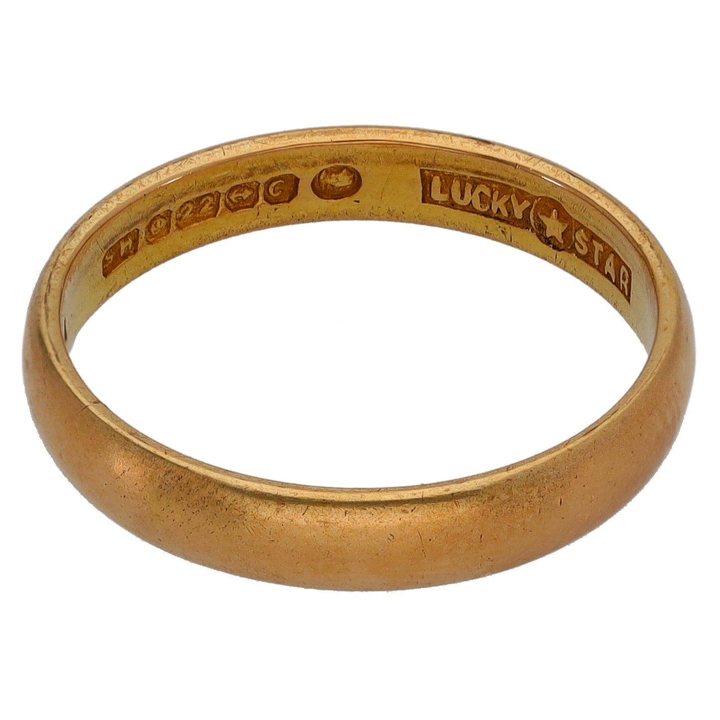 22ct Gold Plain Wedding Ring Size M