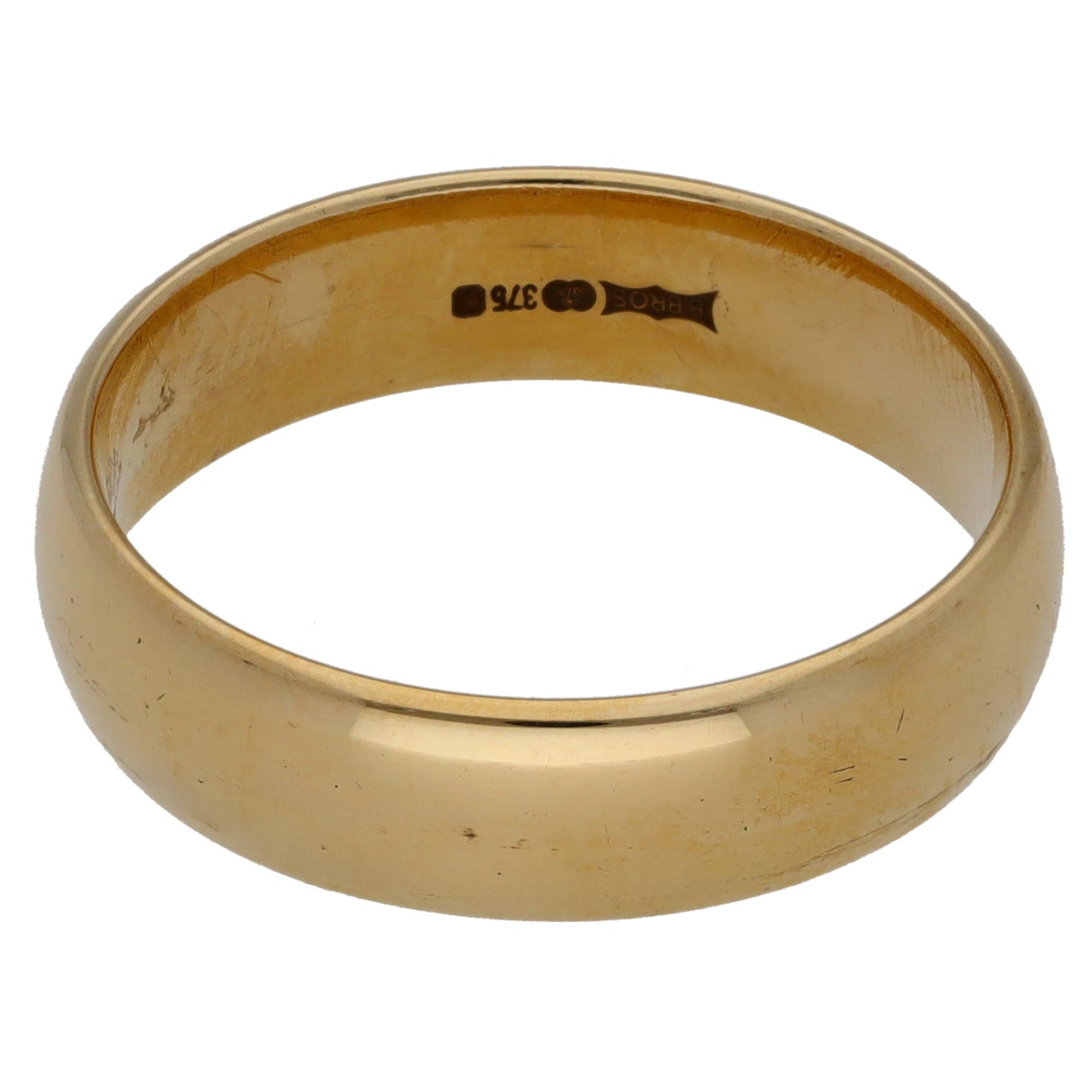 9ct Gold Plain Wedding Ring Size T