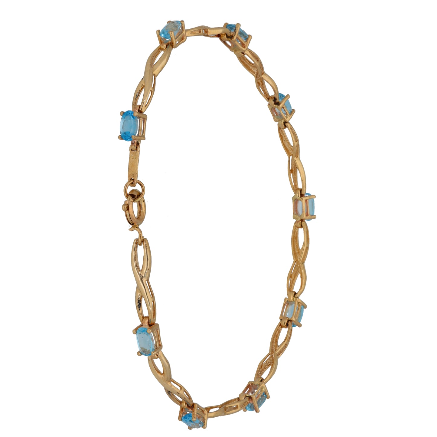 9ct Gold Topaz Line/Tennis Bracelet